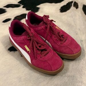 Puma Hot Punk Suede Sneakers with White Stripe